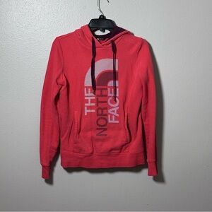 The North Face Women Orange Hoodie Sweater Jacket Pullover Size XS.